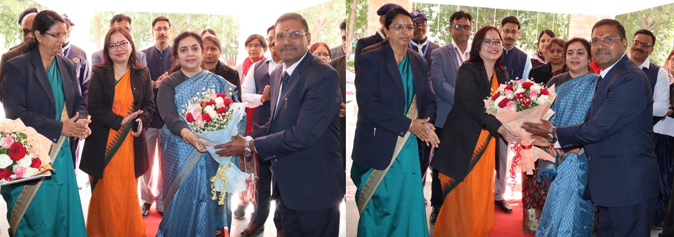 Ms. Nidhi Pandey, IIS Commissioner KVS and Mrs. Ajeeta Longjam Joint Commissioner (Admn. I) KVS Visited school on 14/01/2023